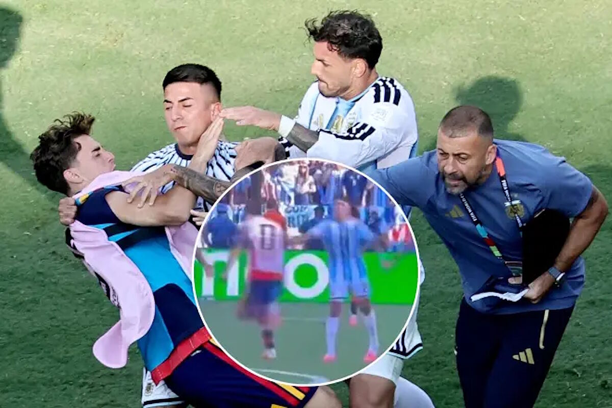 Un puñetazo de Nahuel Molina a Rodri, el origen de la pelea de Paredes