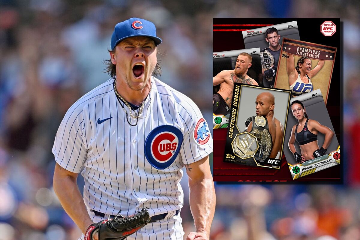 Justin Steele, estrella de MLB, presume una enorme colección de cromos de la UFC
