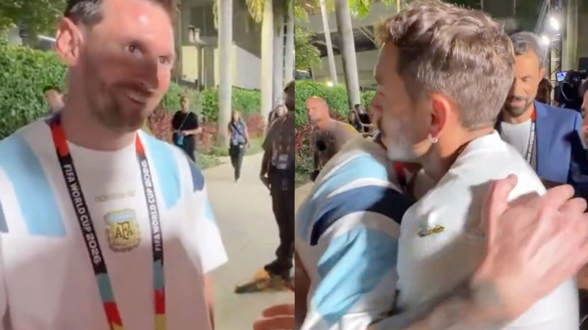 Lionel Messi vive un emotivo momento con un aficionado tras recibir un regalo bendecido en el Vaticano