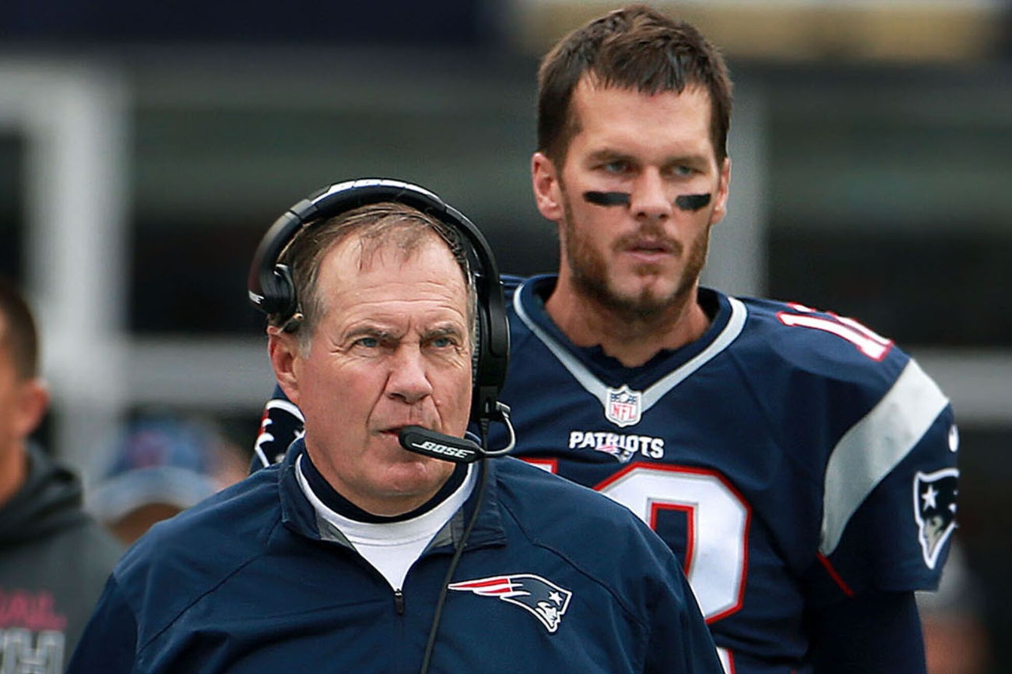 Bill Belichick y Tom Brady en los Patriots