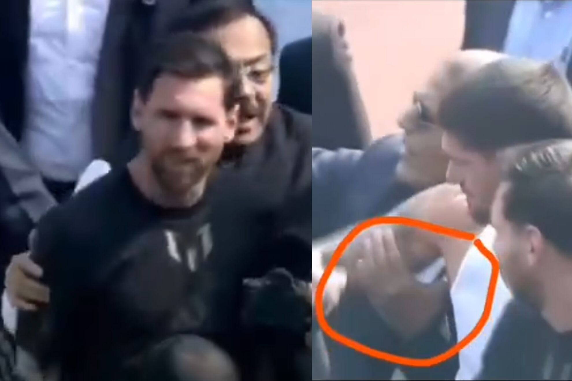 Messi y De Paul en un evento en Calcuta, India