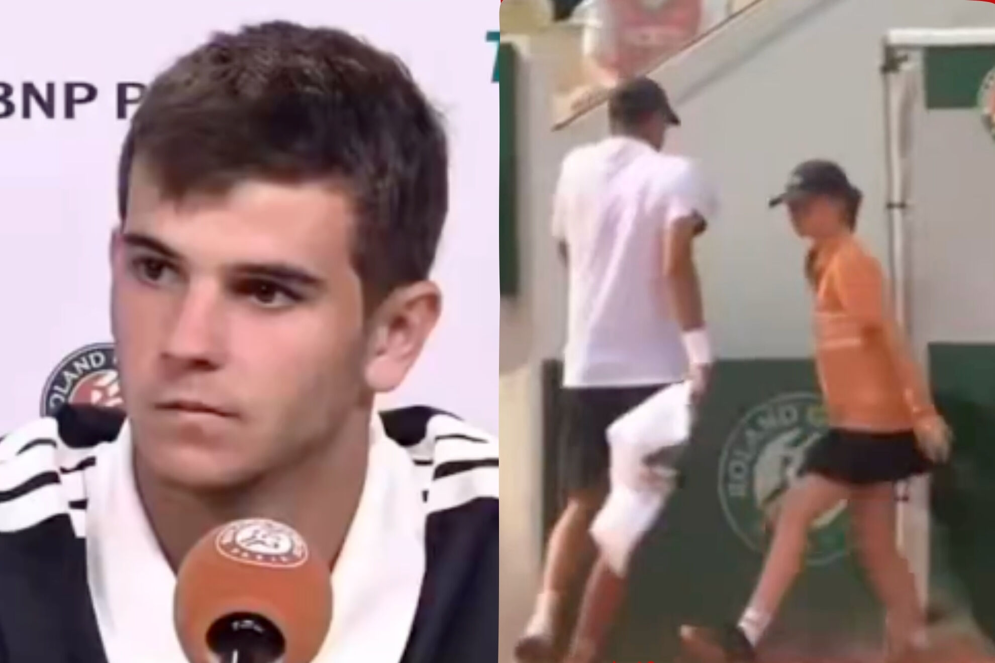 Nueva grabaci�n de Roland Garros exonera a Rafa Jodar tras la pol�mica viral con una recogepelotas