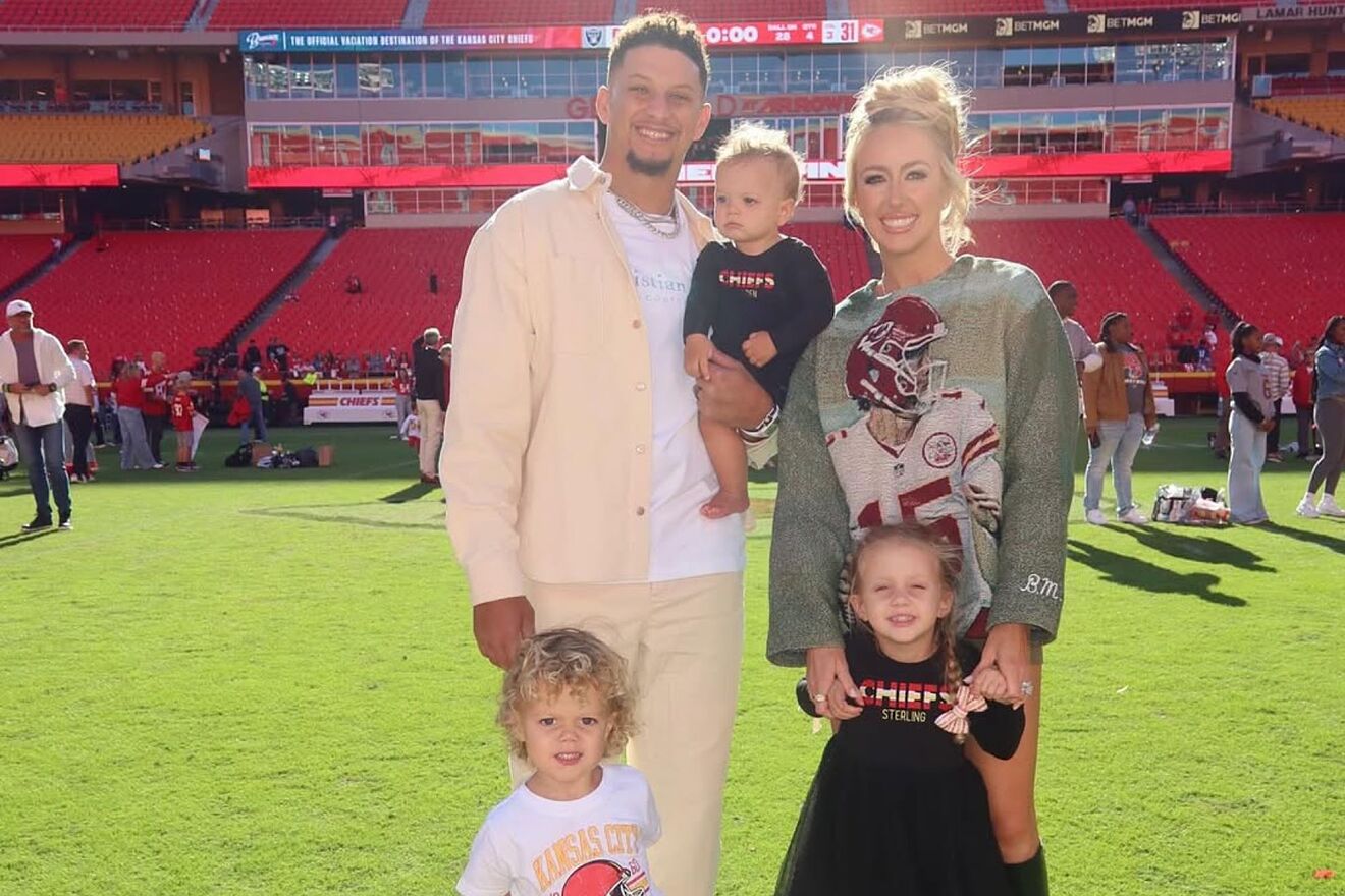Mahomes Family: Patrick, Brittany, Sterling, Bronze and Golden