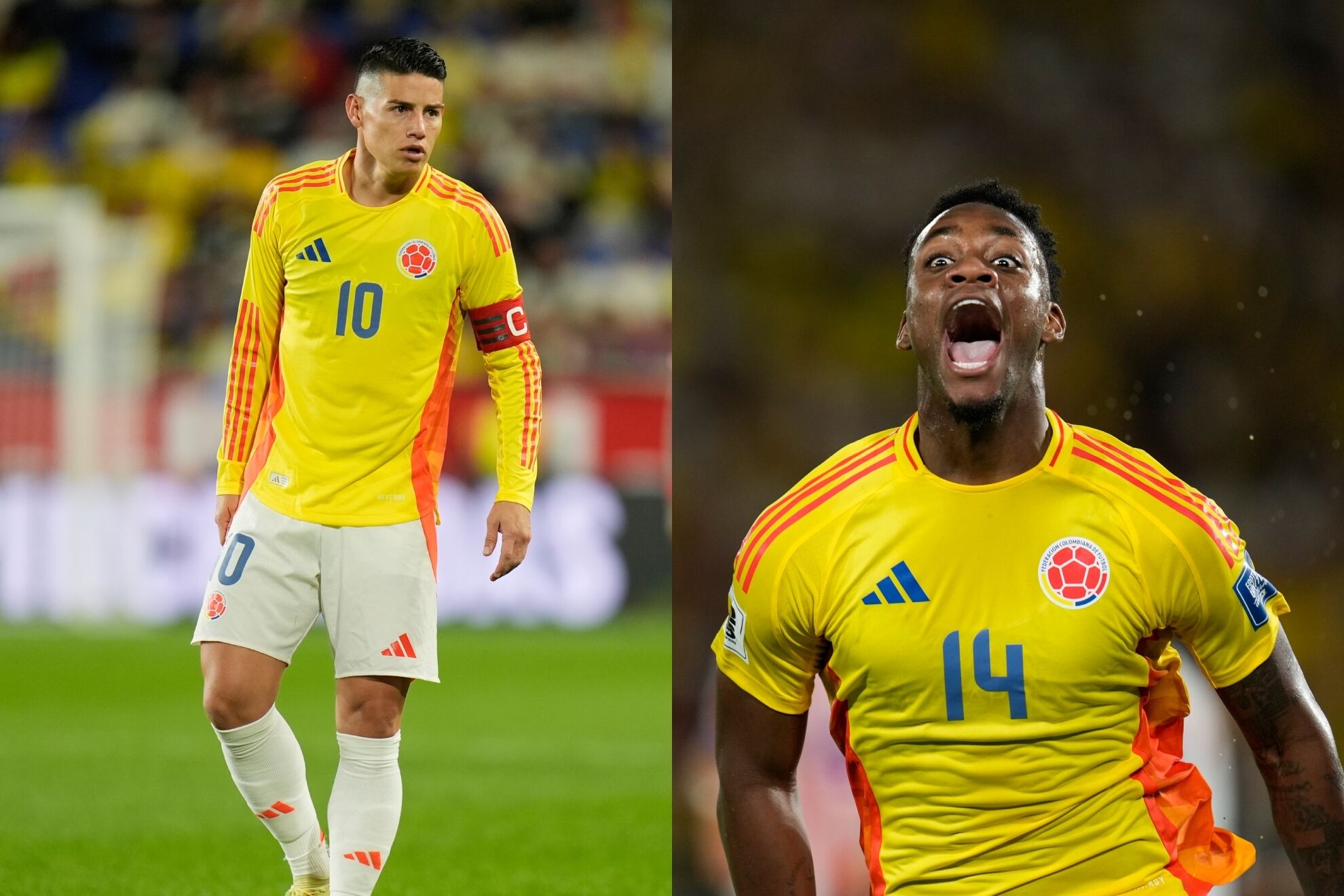 James Rodr�guez y Jhon Duran  con la Selecci�n Colombia
