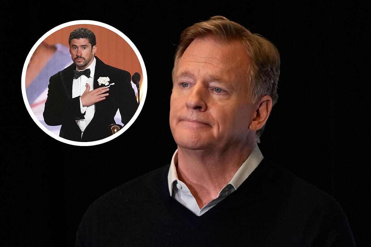 Roger Goodell manda un serio aviso a Bad Bunny sobre lo que no debe hacer en su actuación en el Super Bowl
