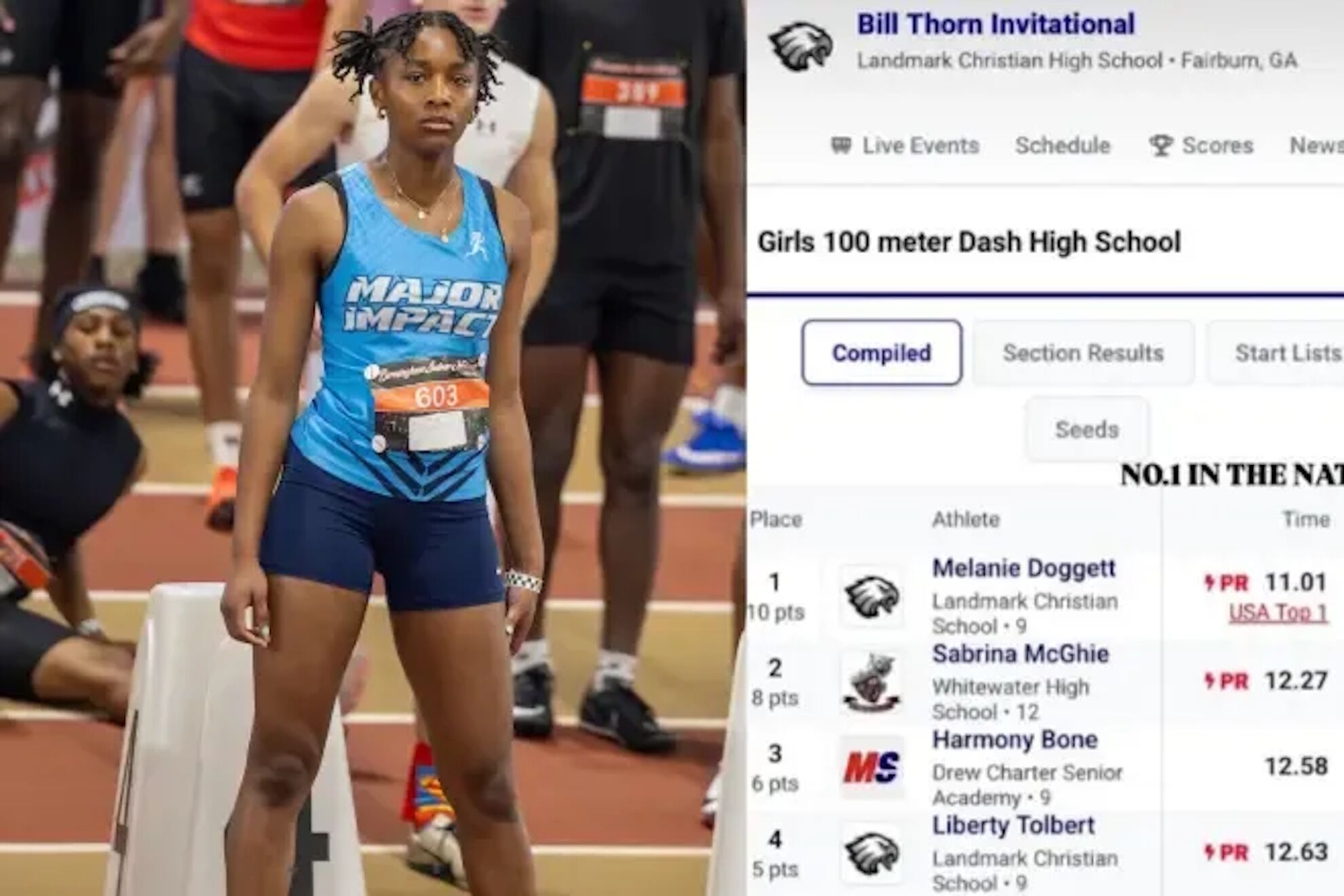 �Qui�n es Melanie Doggett, la atleta estadounidense de 14 a�os que corre los 100 metros en 11.01?