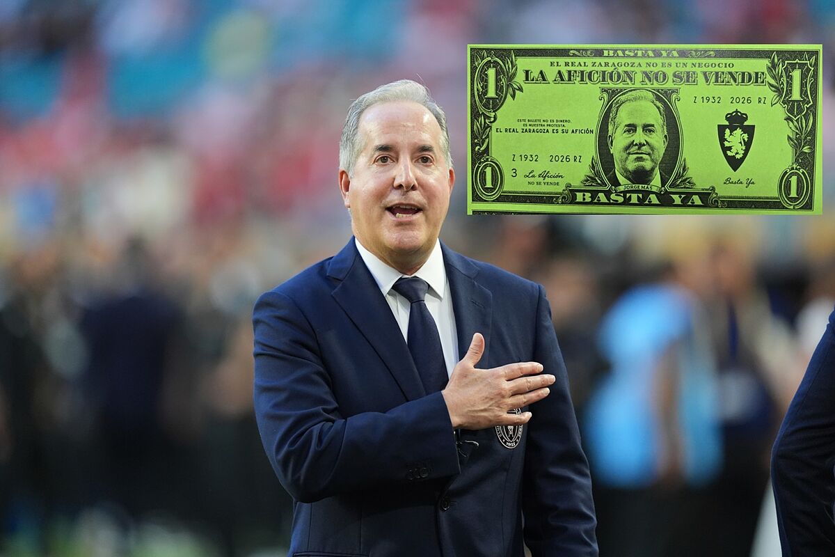 Jorge Mas tiene problemas en España: La hinchada del Zaragoza prepara una protesta y llenará el estadio con billetes de dólar con su cara