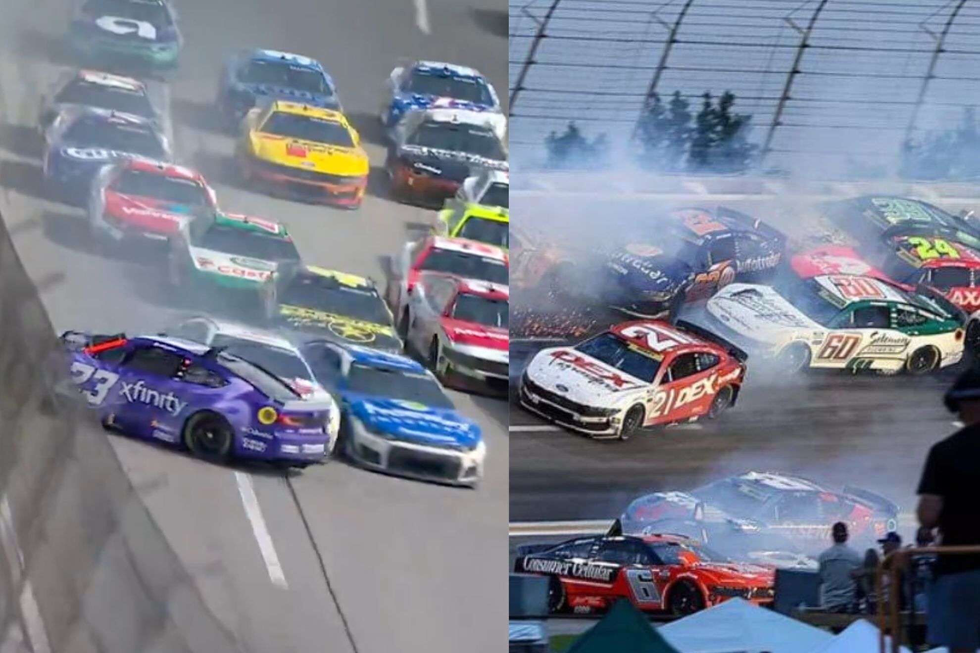 Accidente en Talladega: m�s de 20 autos involucrados en un grave incidente de la Copa NASCAR