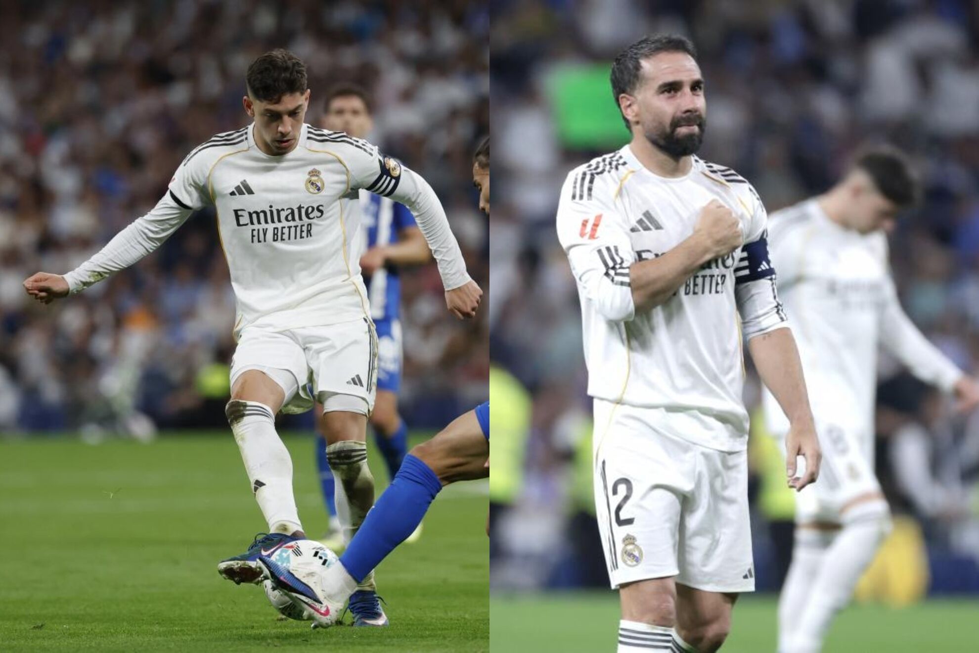 Federico Valverde y Daniel Carvajal con el Real Madrid
