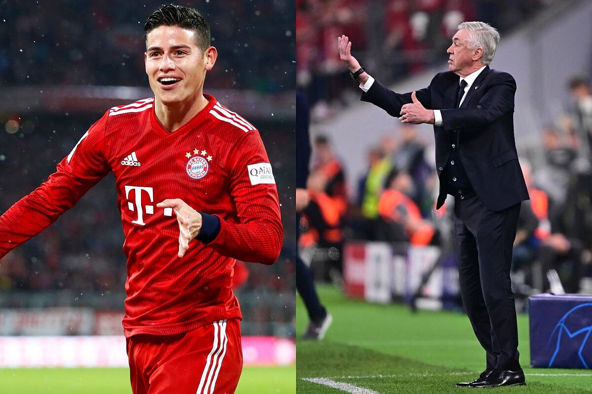 La demoledora frase de Ancelotti para frenar el fichaje de James por el United: "¿Qué Manchester? Está muerto"