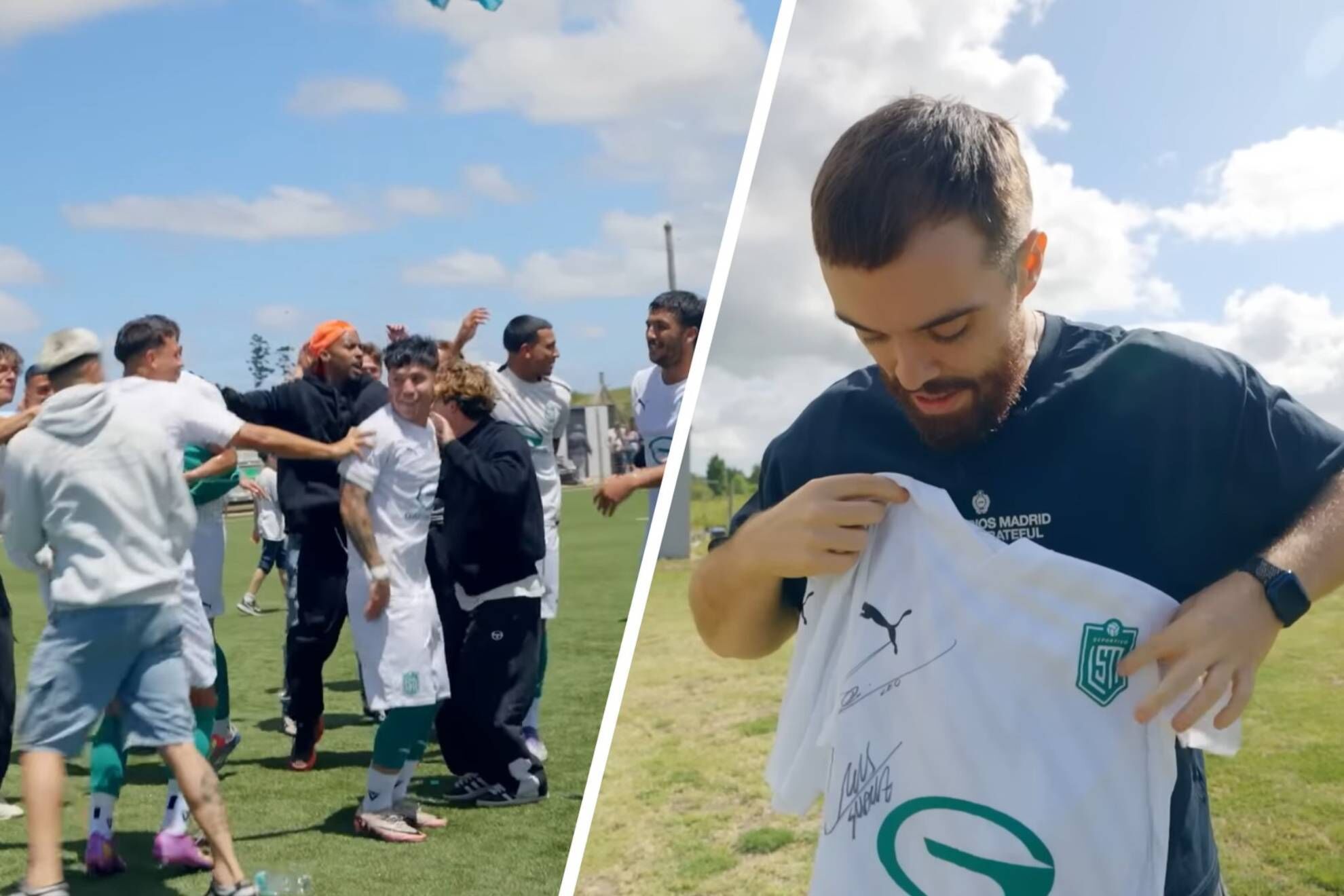 Ibai celebra en vivo el ascenso del equipo secreto de Messi y Luis Su�rez en Uruguay