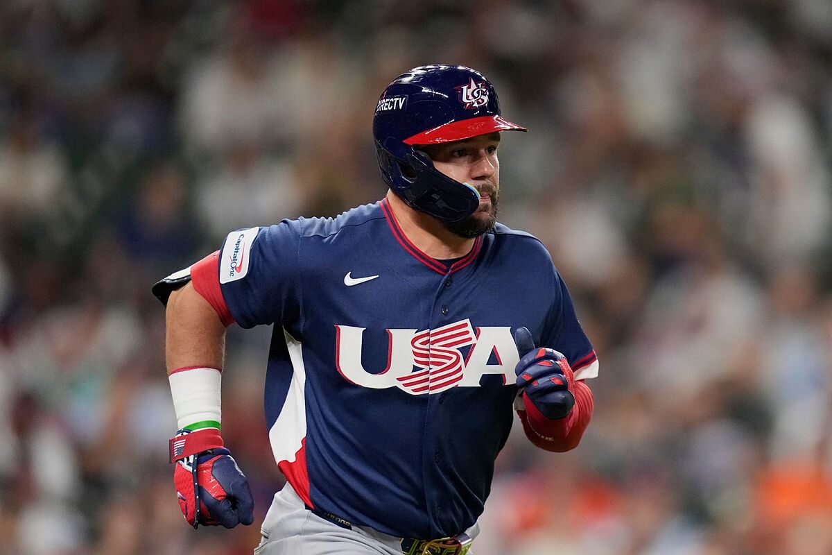 La reacción de Kyle Schwarber antes de enfrentar a República Dominicana en el Clásico Mundial