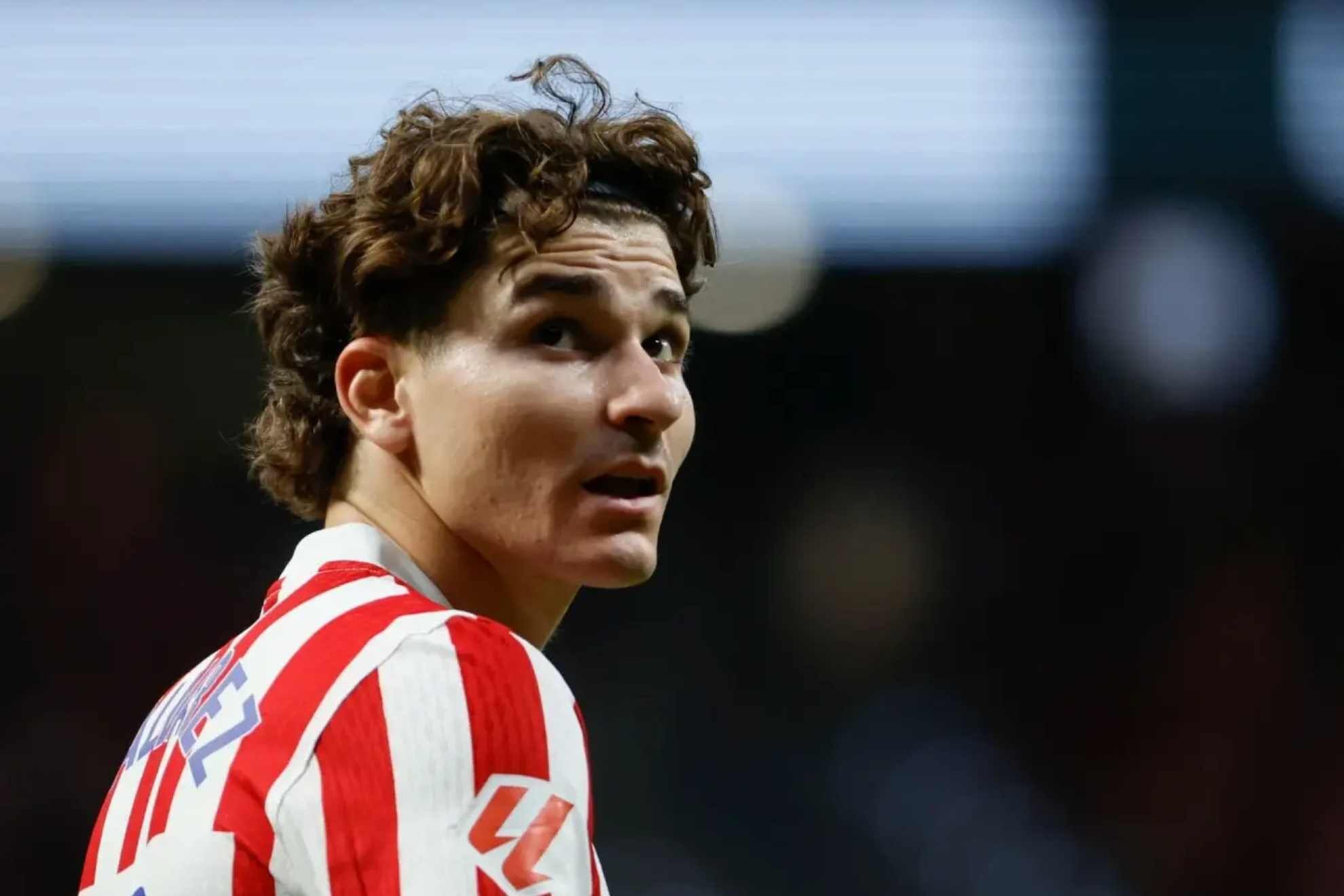 Juli�n �lvarez, en un partido del Atl�tico /
