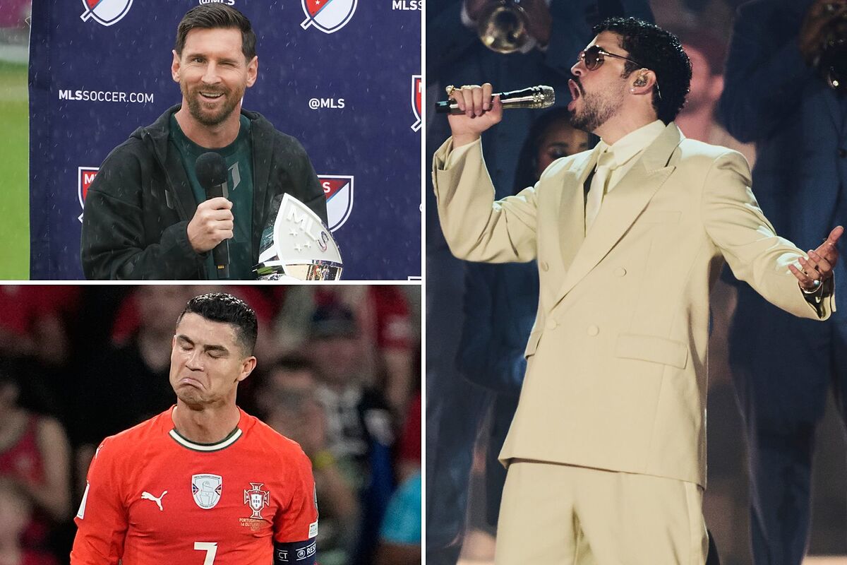 El detalle de Bad Bunny con Messi durante un concierto en Argentina a costa de Cristiano Ronaldo